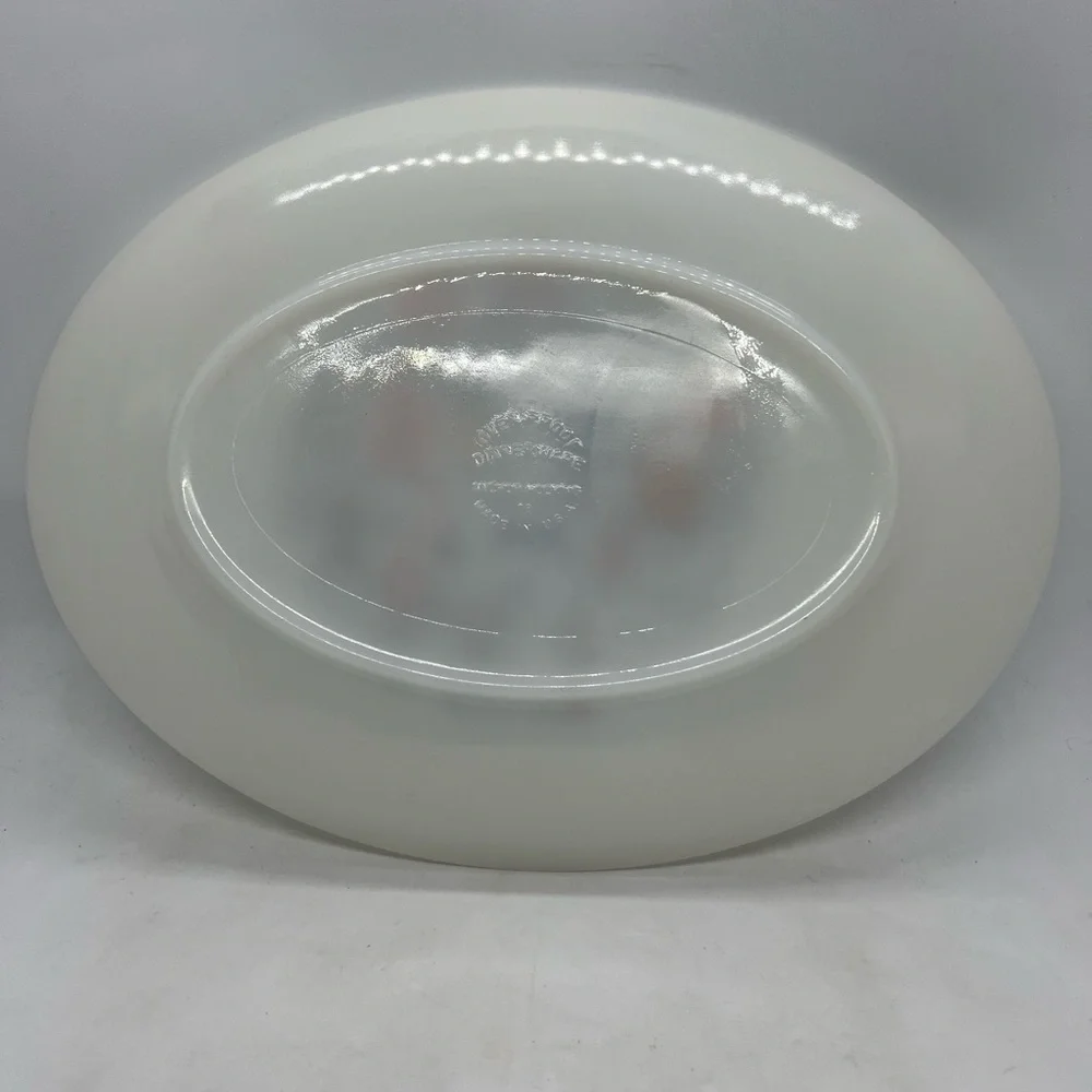 Vntg Anchor Hocking Homestead Home Sweet Home Serving Platter & Serving Bowl